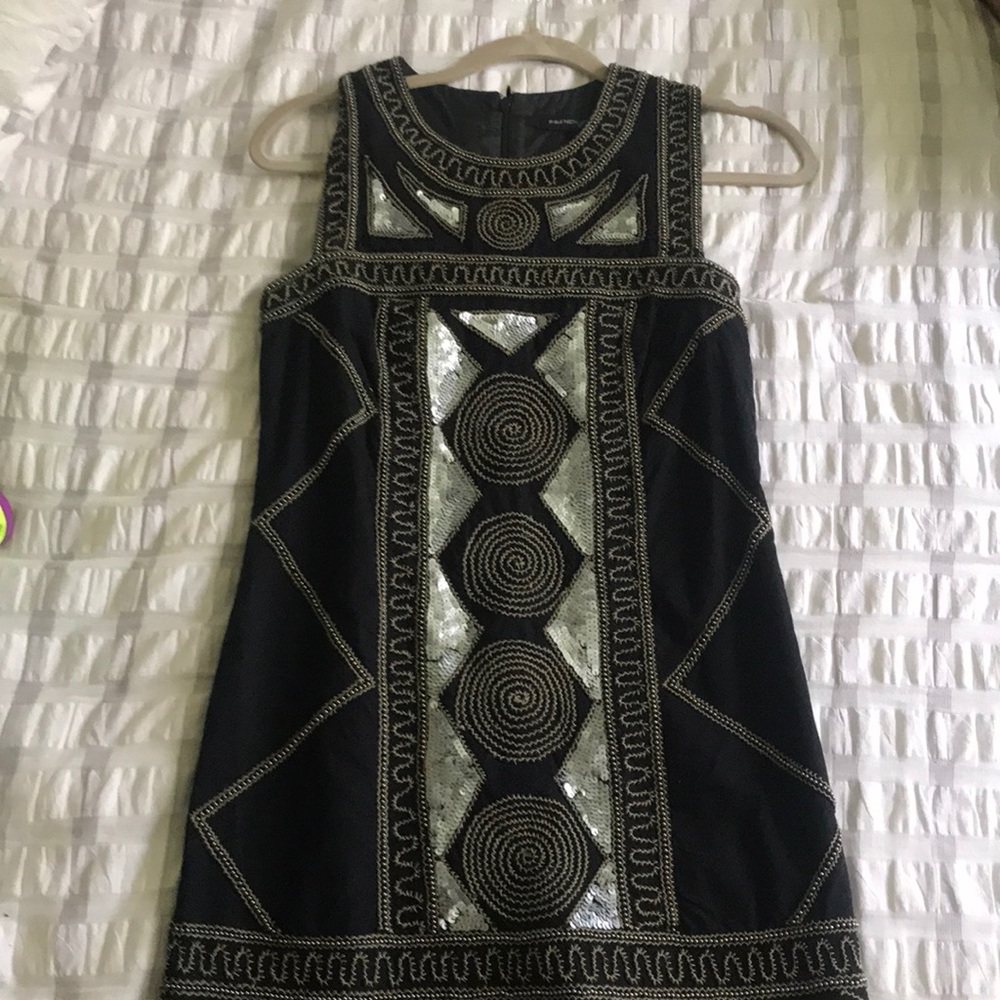 Black and Silver Sequin dress
